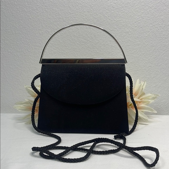 La Regale Handbags - La Regale Black and Silver Mini Bag with Structured Design EUC No Callouts
